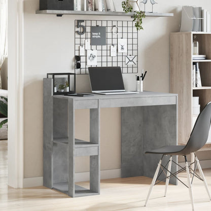 Office Desk Concrete Grey 103.5x56.5x94 cm Engineered Wood