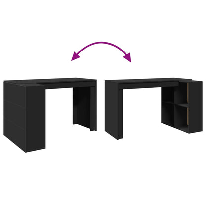 Office Desk Black 123.5x73.5x75 cm Engineered Wood