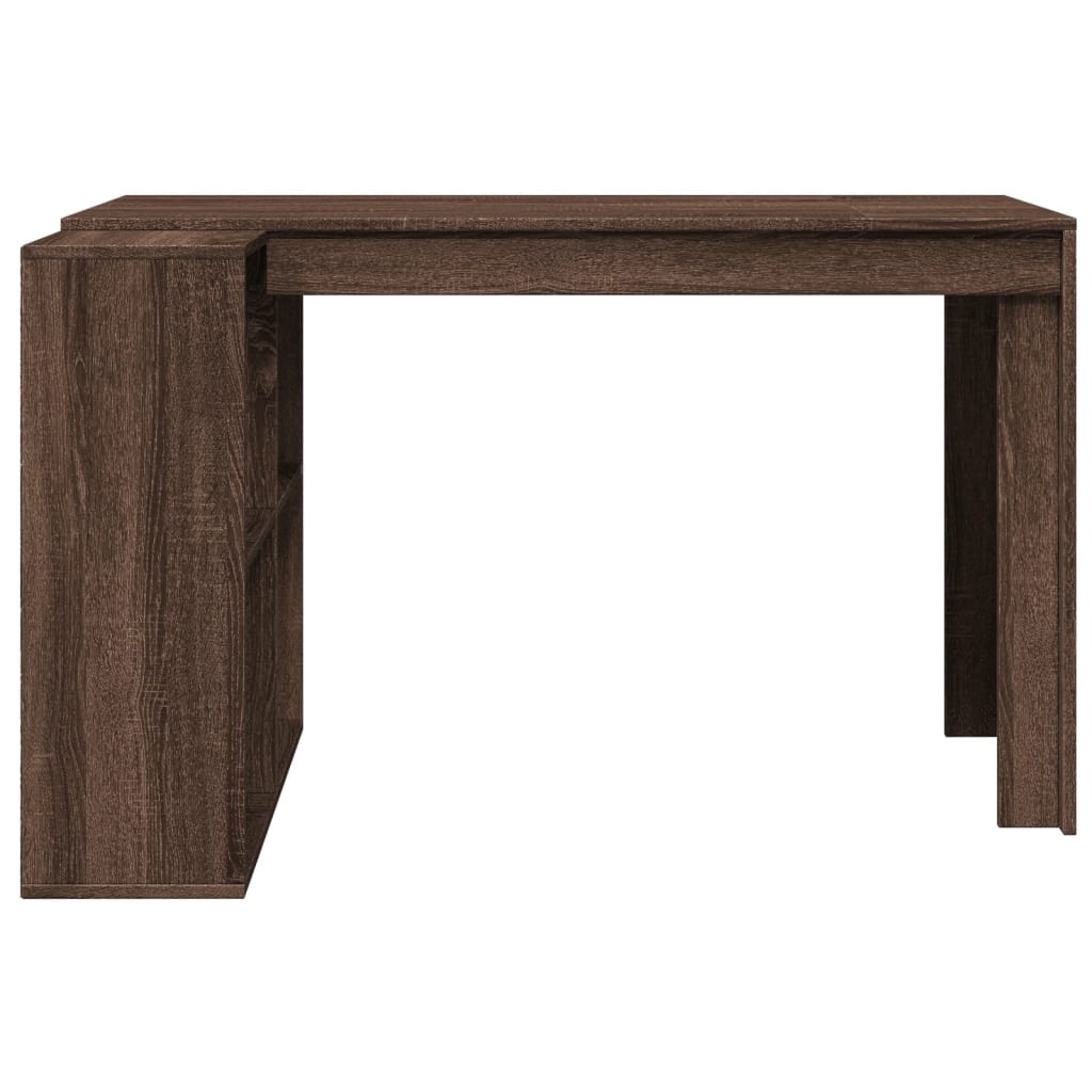 Escritorio de oficina Roble marrón 123,5x73,5x75 cm Madera de ingeniería