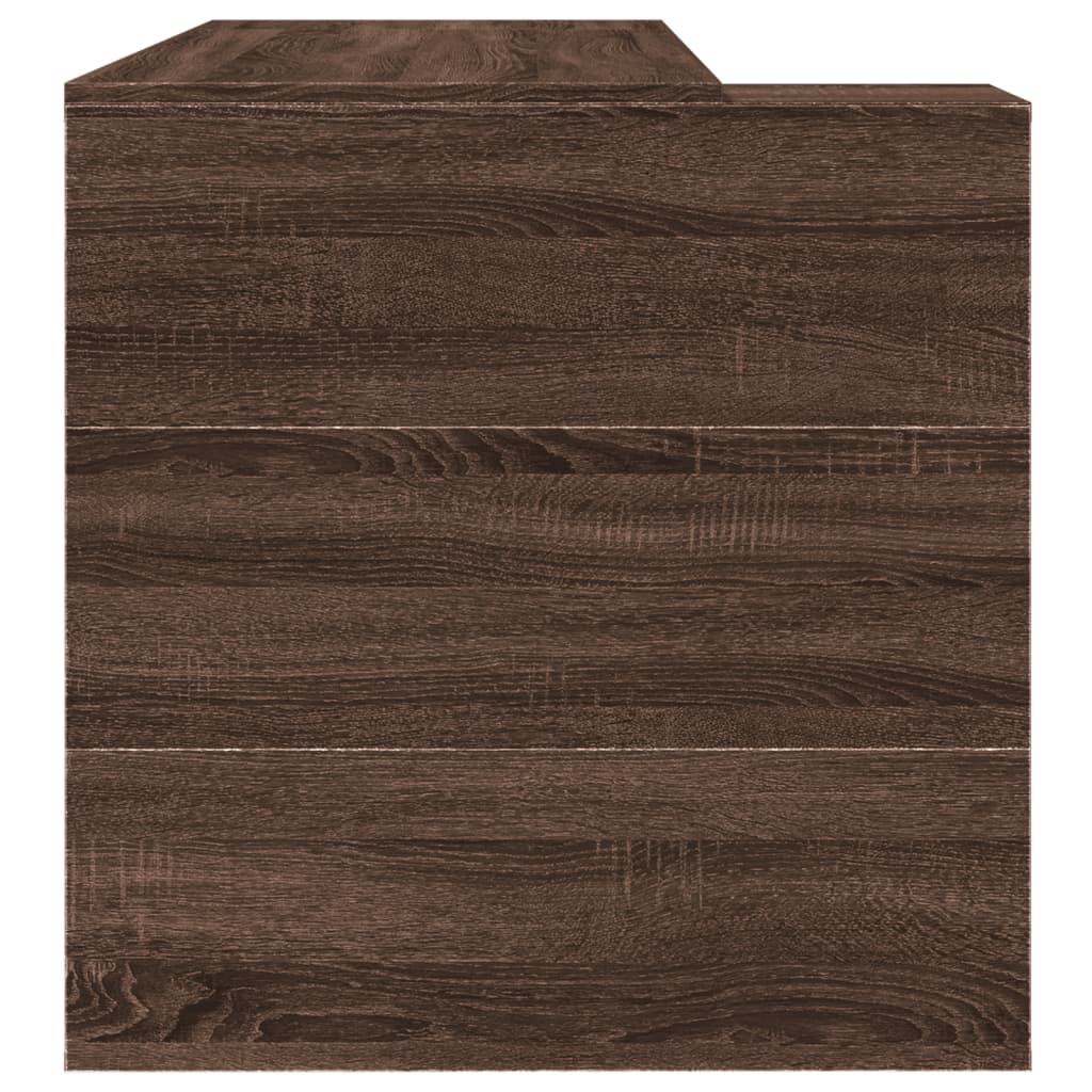 Escritorio de oficina Roble marrón 123,5x73,5x75 cm Madera de ingeniería