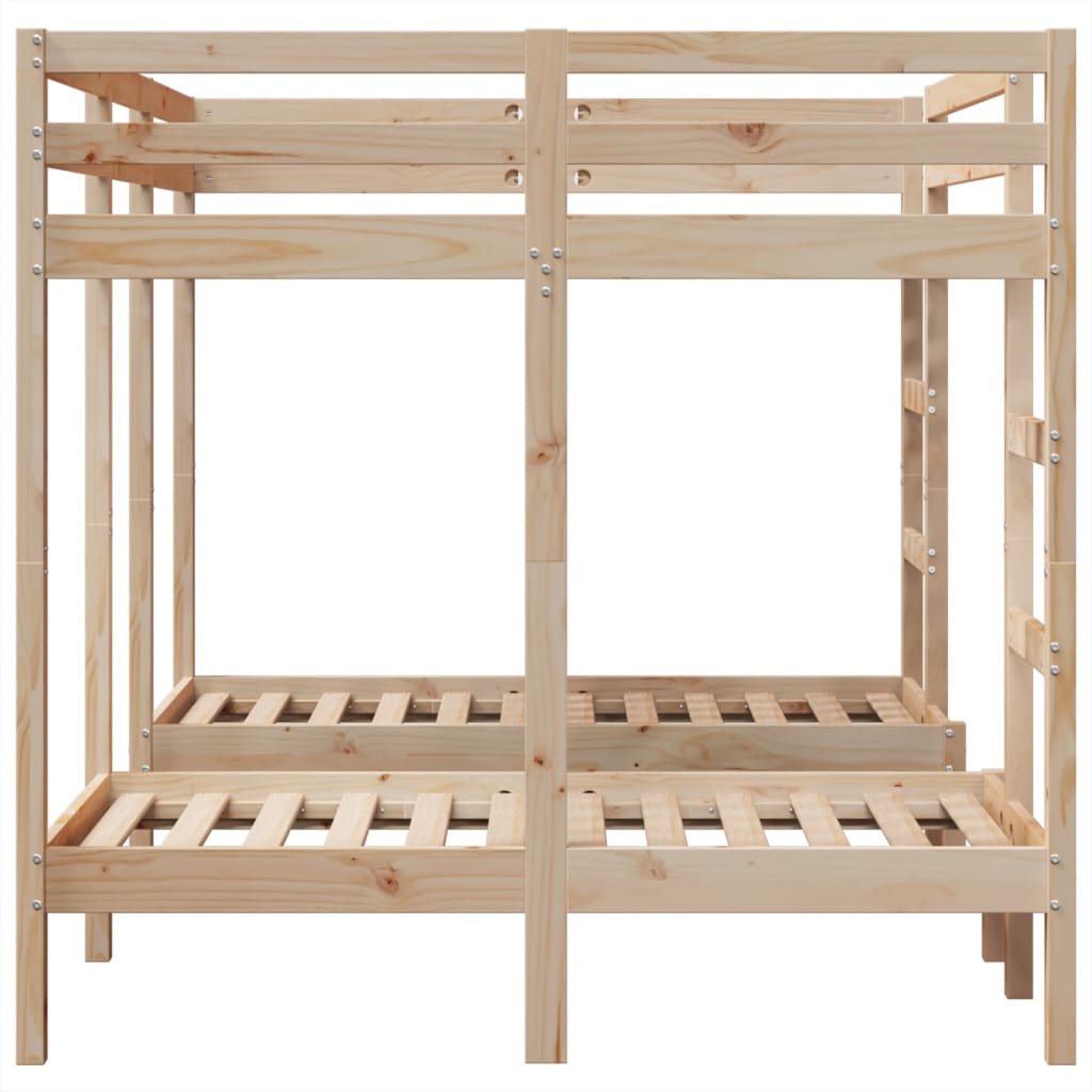 Triple Bunk Bed Frame Solid Wood Pine