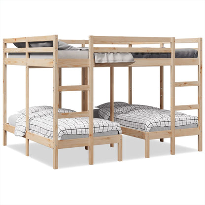 Triple Bunk Bed Frame Solid Wood Pine
