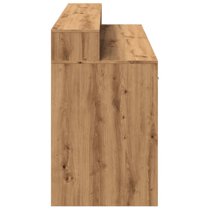 Bureau avec lumières LED Chêne Artisian 160x55x91 cm Bois d'ingénierie