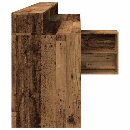 Bureau avec lumières LED Bois ancien 200x104x91 cm Bois d'ingénierie