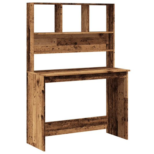 Bureau avec étagères Bois ancien 102x45x148 cm Bois composite