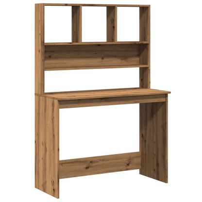 Escritorio con Estantes Roble Artesano 102x45x148 cm Madera Sintética