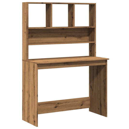Bureau avec étagères Chêne Artisan 102x45x148 cm Bois d'ingénierie