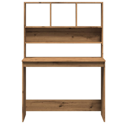 Escritorio con Estantes Roble Artesano 102x45x148 cm Madera Sintética