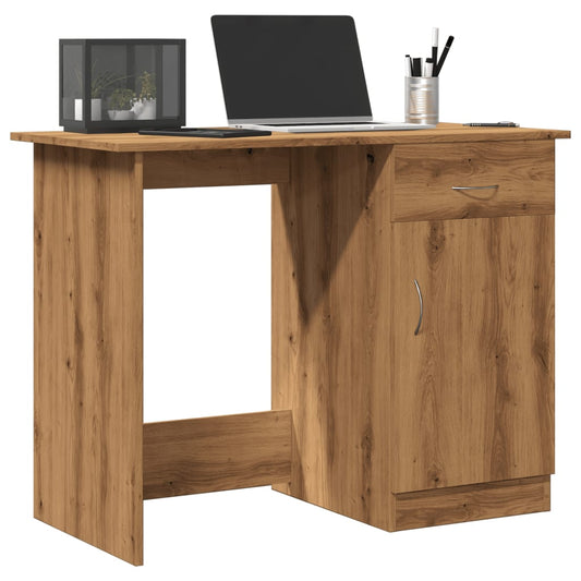 Bureau Artisan Chêne 100x50x76 cm Bois d'ingénierie