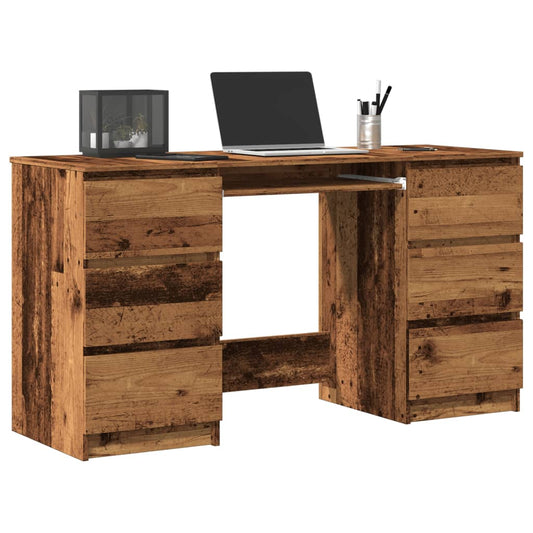 Bureau Bois Ancien 140x50x77 cm Bois Contrecollé