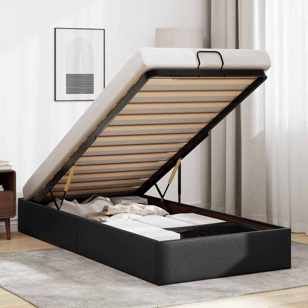 Ottoman Bed Frame Without Mattress Super King Faux Leather