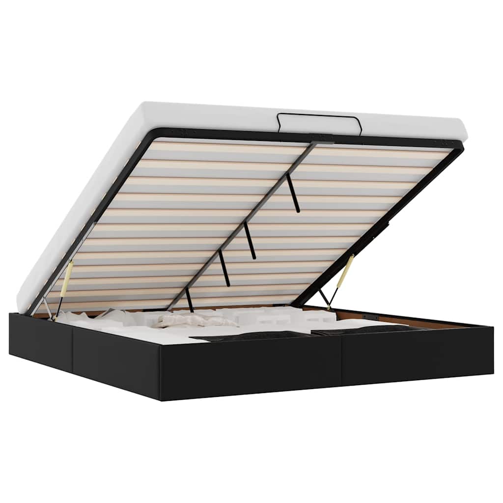 Ottoman Bed Frame Without Mattress Super King Faux Leather