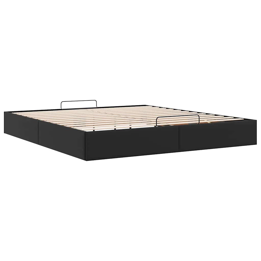 Ottoman Bed Frame Without Mattress Super King Faux Leather