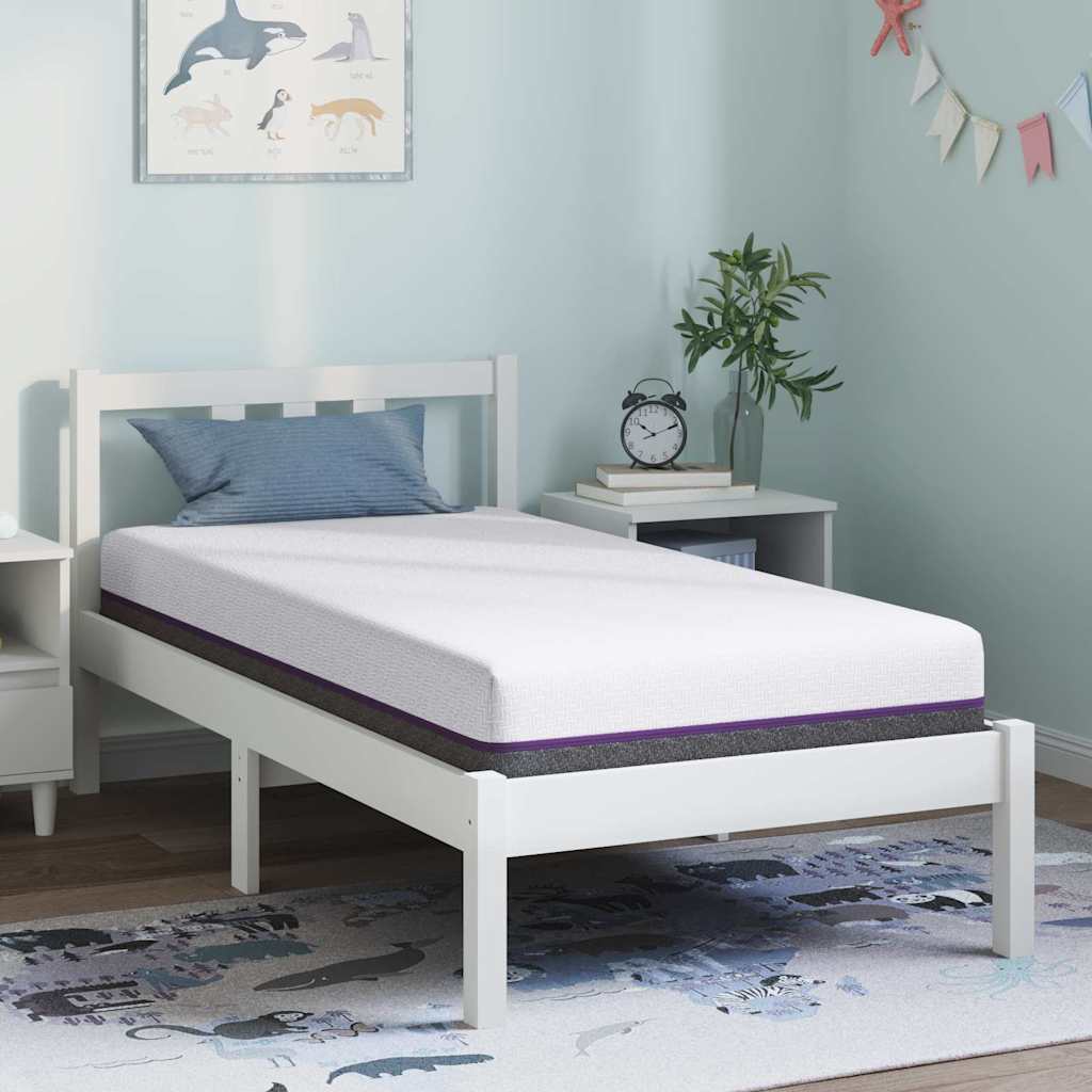 Mattress White And Grey Memory Foam