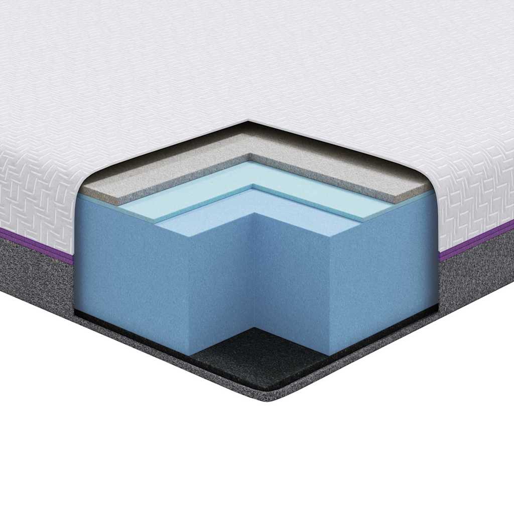 Mattress White And Grey Memory Foam