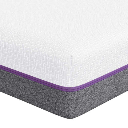 Mattress White And Grey Memory Foam