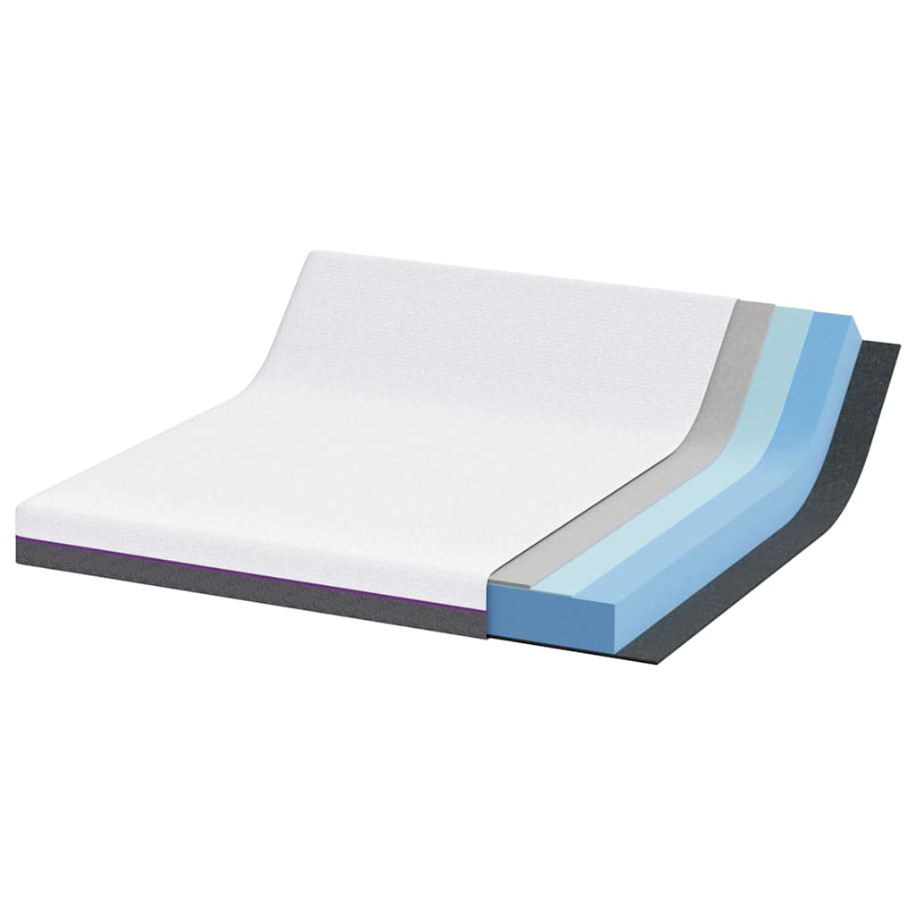Mattress White And Grey Memory Foam