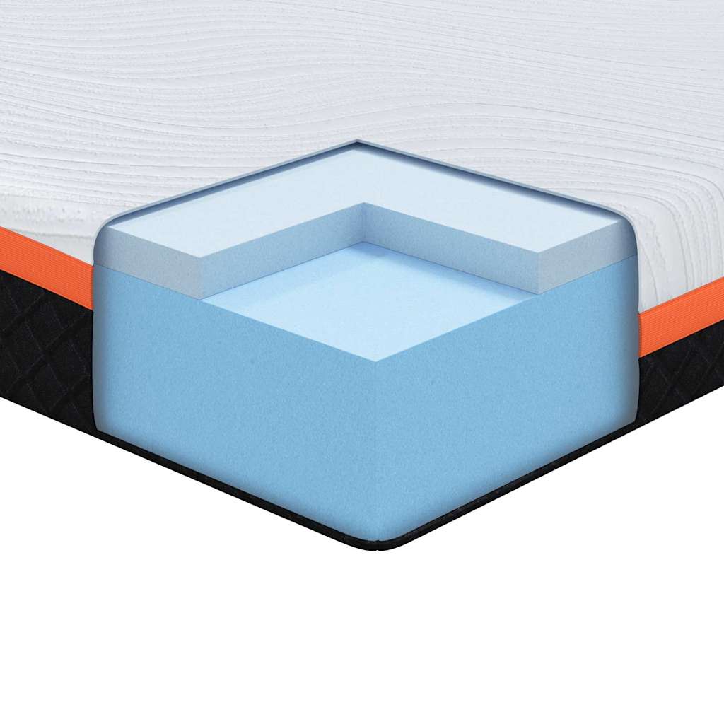 Mattress White And Grey Gel Memory Foam