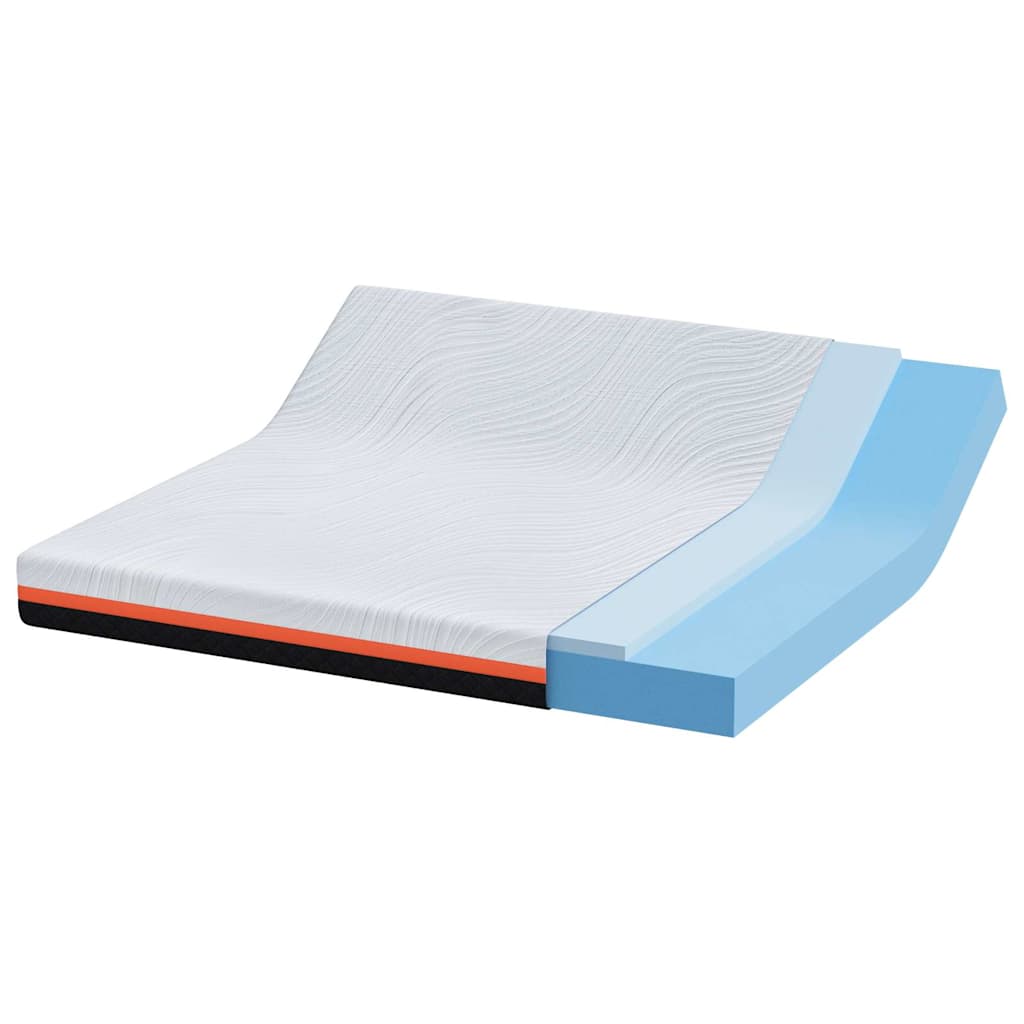 Mattress White And Grey Gel Memory Foam
