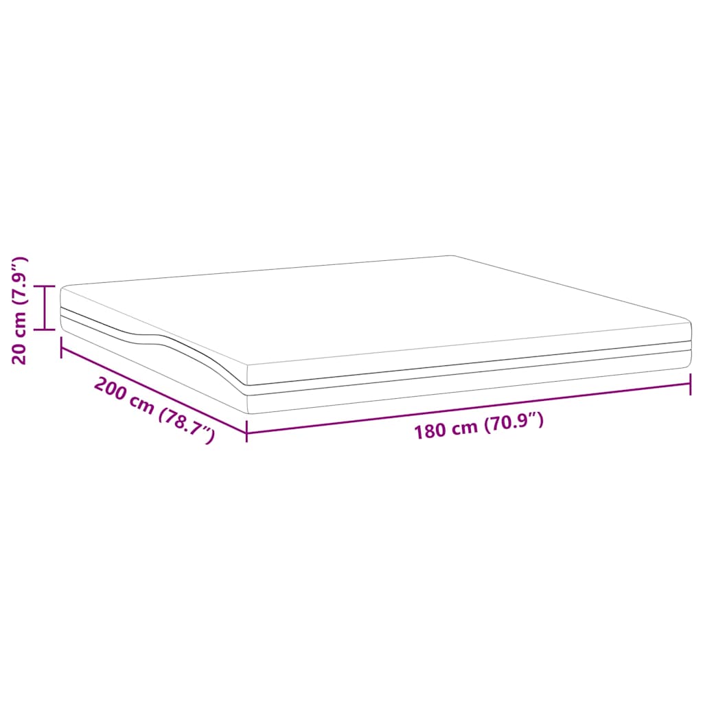 Mattress White And Grey Gel Memory Foam