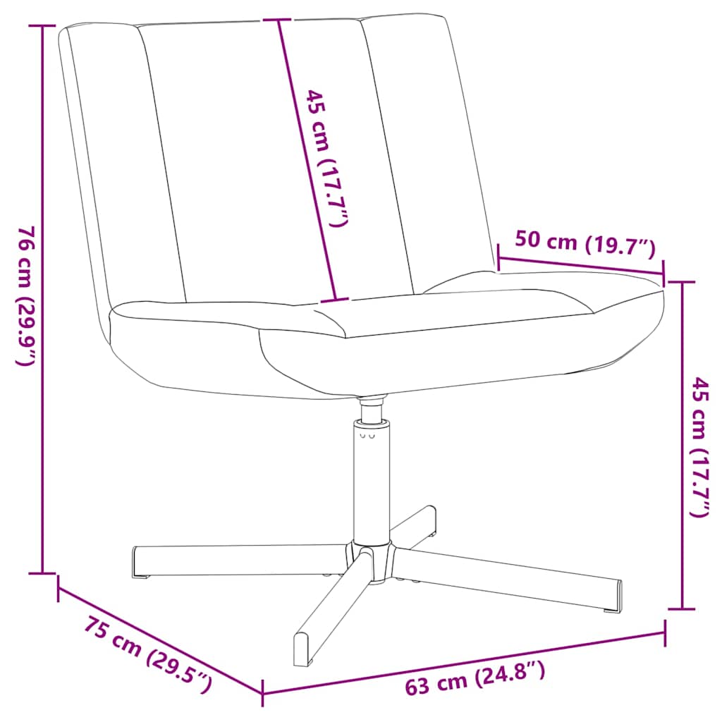 Swivel Chair 63 X 75 X 76 Cm Fabric