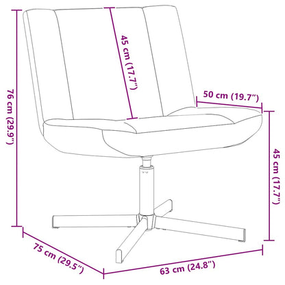 Swivel Chair 63 X 75 X 76 Cm Fabric