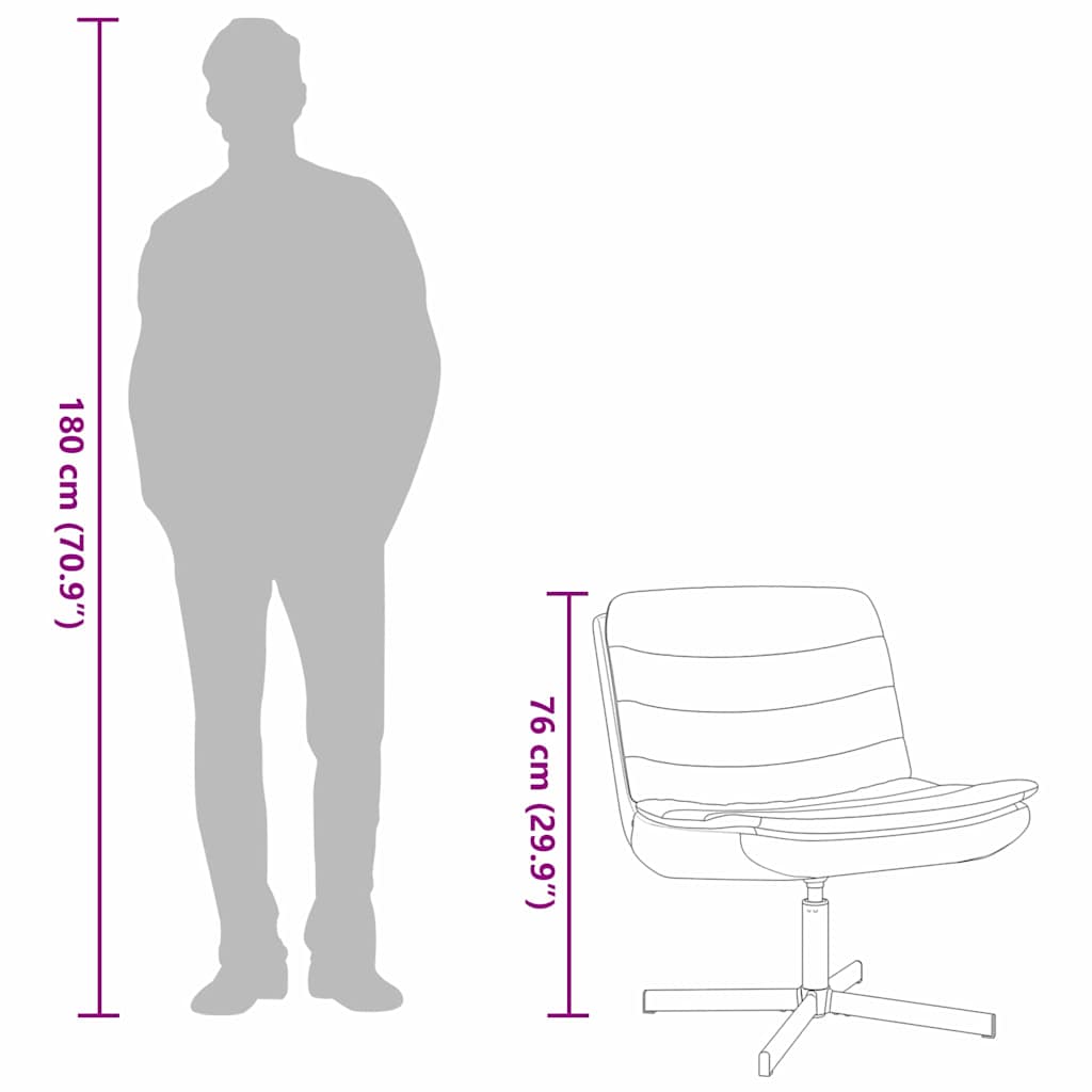 Swivel Chair 63 X 75 X 76 Cm Fabric