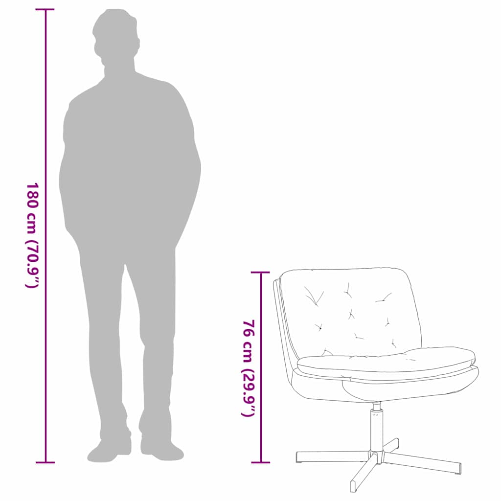 Swivel Relaxing Chair 63 X 75 X 76 Cm Velvet