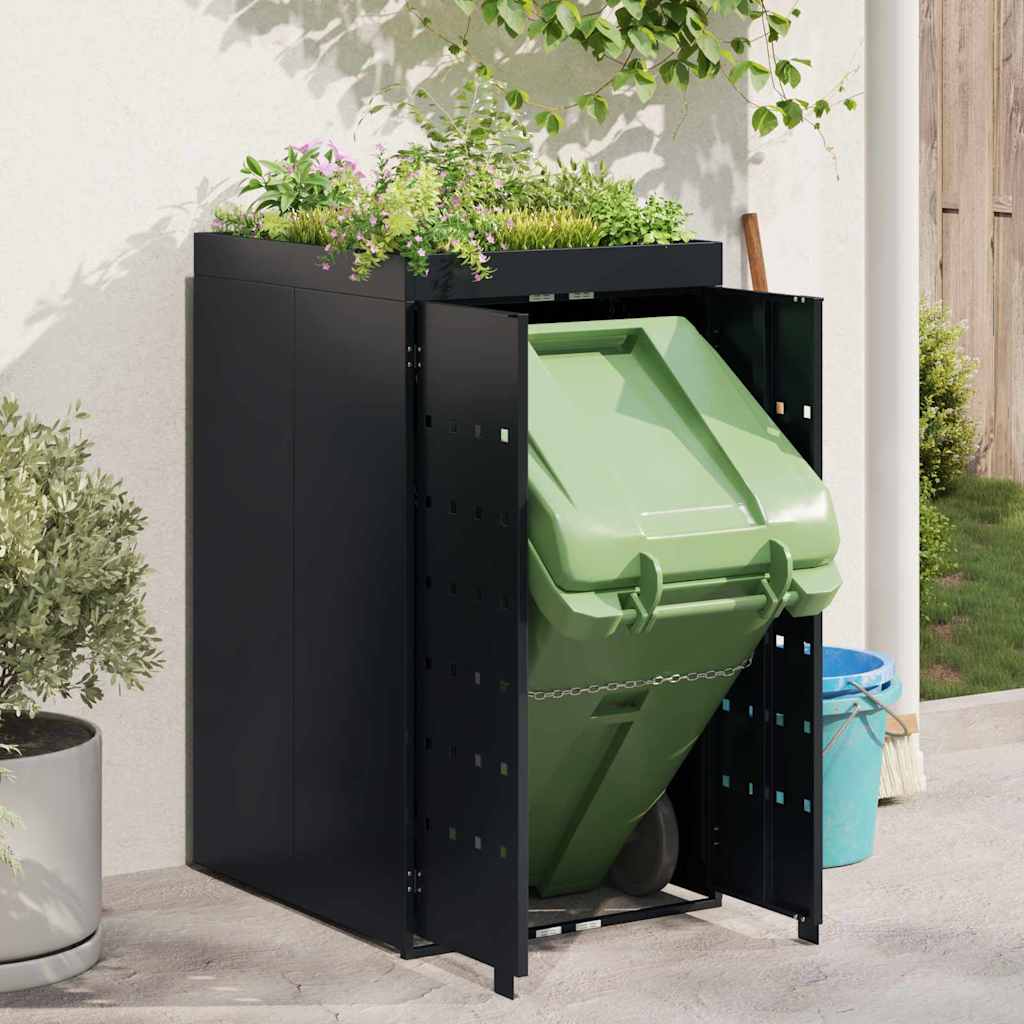 Wheelie Bin Storage With Planter Roof For Single 240L Bin