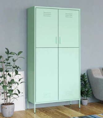 Mint Steel Wardrobe 90 x50 x 180 cm