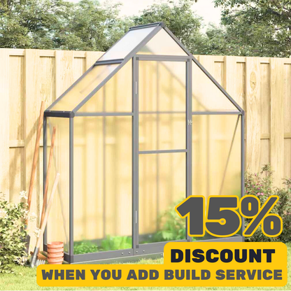 Green Greenhouse With Base Frame Aluminium