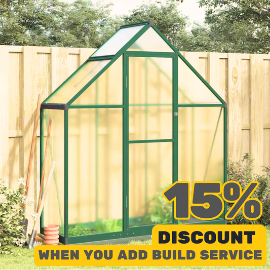 Silver Greenhouse With Base Frame Aluminium