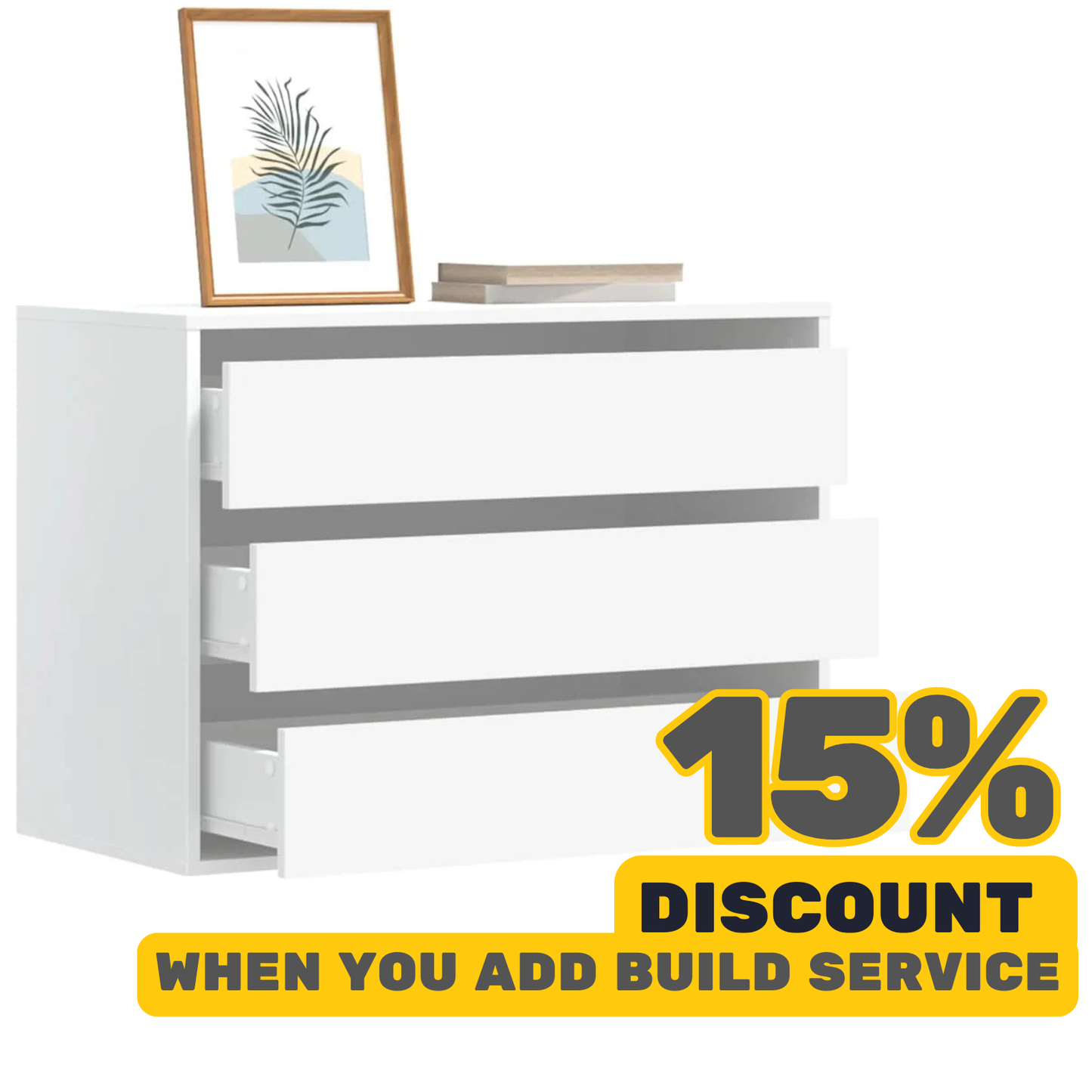 Chest Of Drawers from the Moderne Collection - White