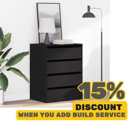 Chest Of Drawers from the Moderne Collection - Black Oak