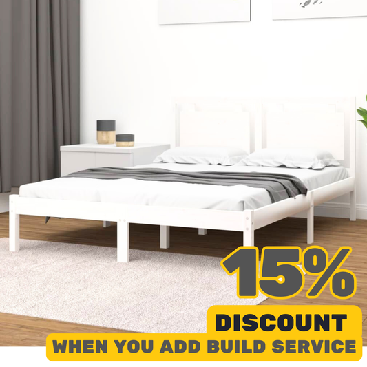 White Bed Frame - Solid Wood