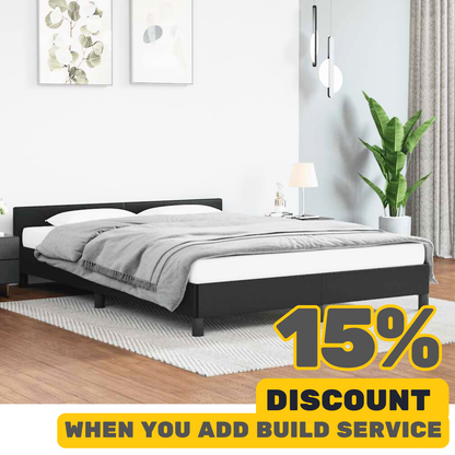 White Bed Frame - Faux Leather