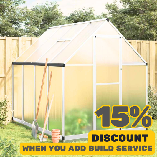Silver Greenhouse With Base Frame Aluminium
