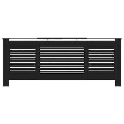 MDF Radiator Cover 205 cm - Horizontal Slats in Black