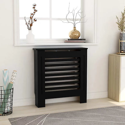 MDF Radiator Cover 78 cm - Horizontal slats in Black