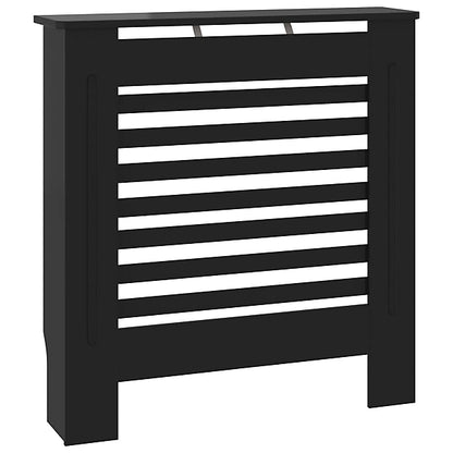 MDF Radiator Cover 78 cm - Horizontal slats in Black