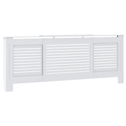 MDF Radiator Cover 205 cm - Horizontal Slats in White