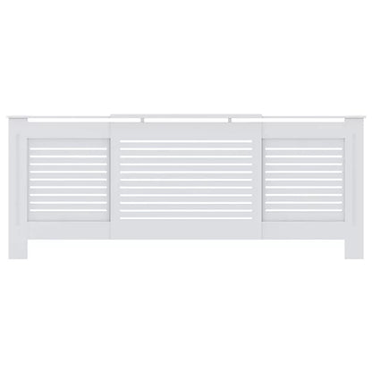 MDF Radiator Cover 205 cm - Horizontal Slats in White