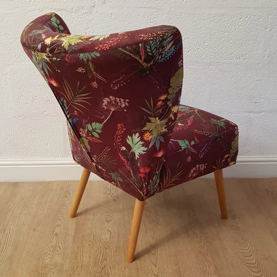 Colección Tropical | Velvet color vino | Silla decorativa