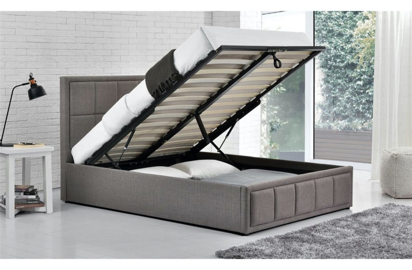 Cushioned Ottoman Style Kingsize bed