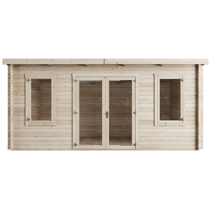 The 'Annabelle'  Pent Log Cabin Garden Room - 5.0m x 4.0m