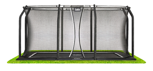 10ft (305cm) x 7ft (214cm) Salta BLACK Royal Baseground Rectangular Trampoline with enclosure