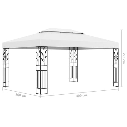 Luxury Double Roof Gazebo - Grey roof - 3m x 4m - optional home assembly