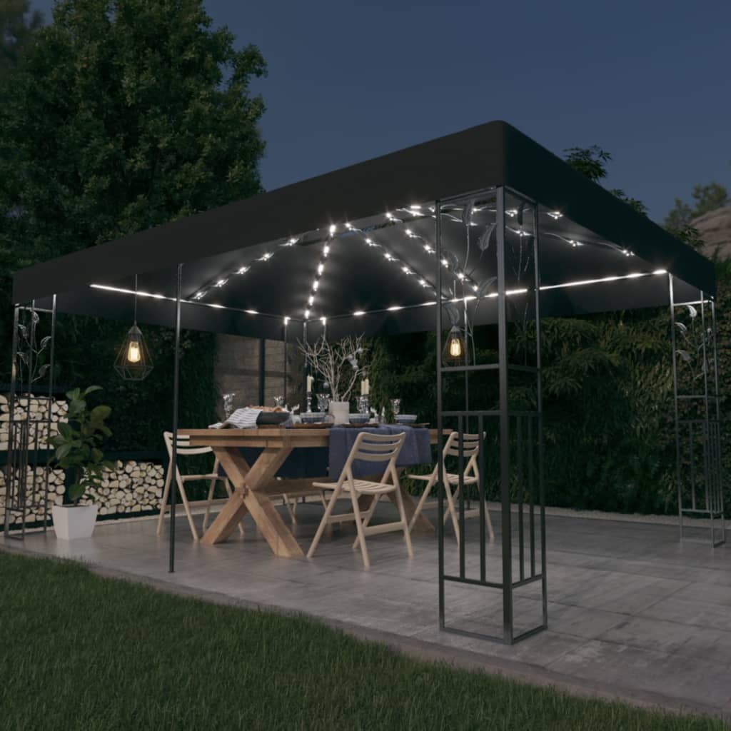 Luxury Double Roof Gazebo - Grey roof - 3m x 4m - optional home assembly