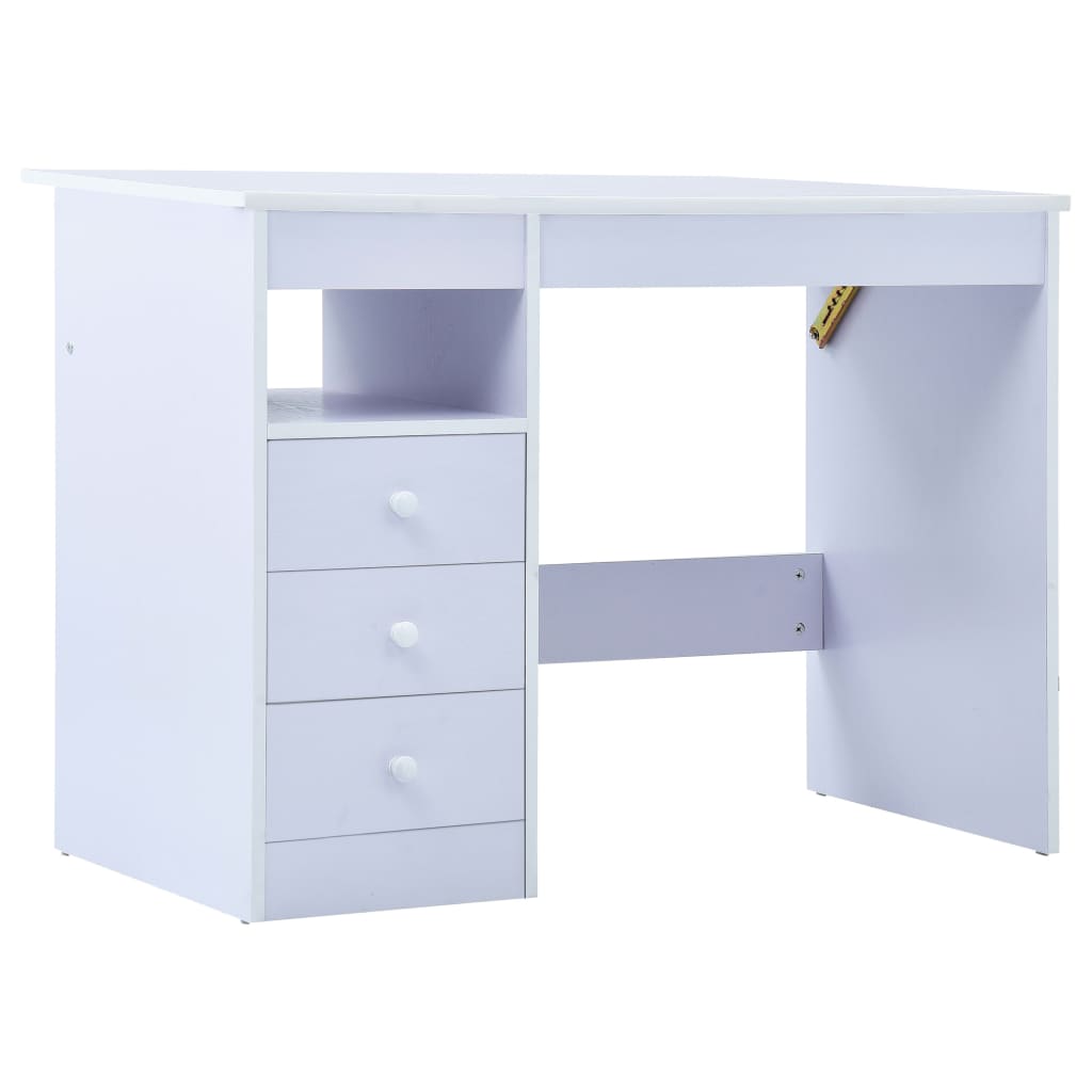 Escritorio de estudio para niños con dibujo inclinable, color blanco