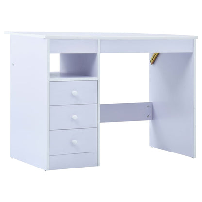 Escritorio de estudio para niños con dibujo inclinable, color blanco